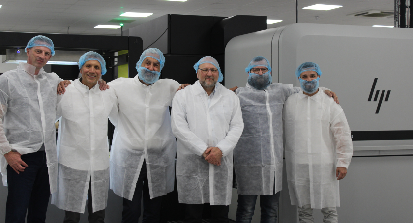 The team at ePac with their new HP Indigo press in Sheffield.